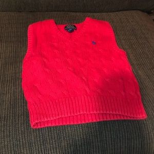 Polo Ralph Lauren red sweater vest in 2T